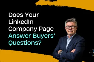 Featured graphic asking, “Does Your LinkedIn Company Page Answer Buyers’ Questions?”