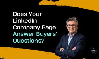 Featured graphic asking, “Does Your LinkedIn Company Page Answer Buyers’ Questions?”