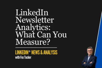 LinkedIn® Company Page newsletter analytics and measurement featured graphic