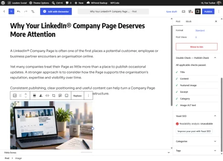 Publish Check WordPress Plugin screenshot 2 of 3