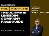 Cover image for The Ultimate LinkedIn® Company Page Guide 2026 by Fox Tucker, marked free and interactive.