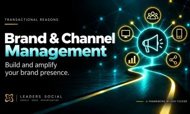 Graphic about using LinkedIn® for brand and channel management