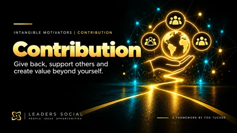 Why Are You Really on LinkedIn® framework graphic: Contribution