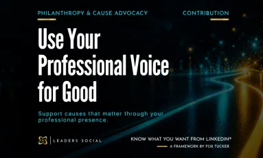 Featured image for Philanthropy and Cause Advocacy on LinkedIn®