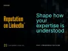 Social graphic about reputation on LinkedIn®