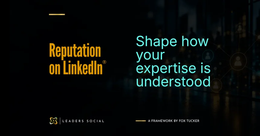 Social graphic about reputation on LinkedIn®
